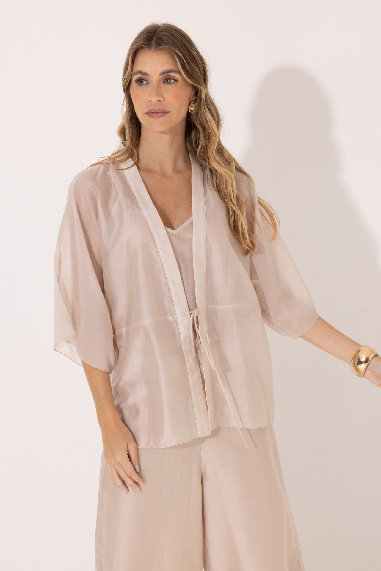 Kimono Tereza Bege - Imagem 3