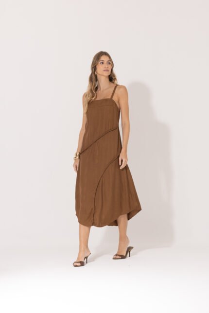 Alternative view of Vestido Jamile Caramelo