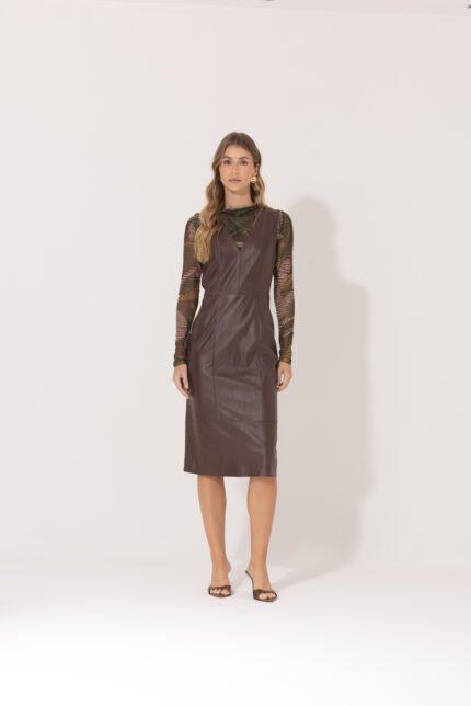 Vestido Lisi Marrom