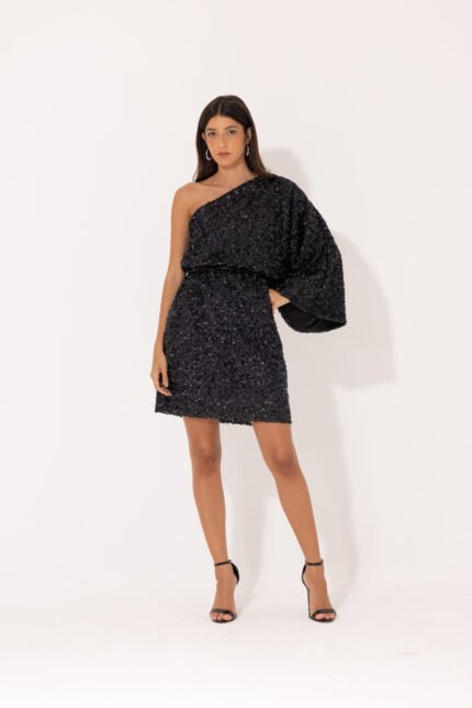 Alternative view of Vestido Priana Preto